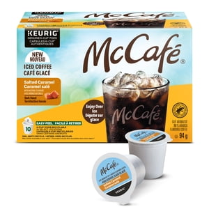 McCafé Salted Caramel Café glacé, rôti noir, pods K-Cup