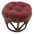 thumbnail image 1 of Blazing Needles 18" Footstool Twill Fabric Cushion-Burgundy, 1 of 2