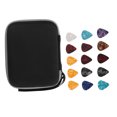 thumbnail image 4 of Guitar Pick Bag Set, Guitar Picks Holder Large Space Easy To Carry Shock Proof Scratch Resistant  For Storage Black And Gray, 4 of 8