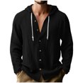 thumbnail image 1 of RXMEKW Cardigan à Capuche Uni pour Hommes avec Boutons devant et Manches Longues, 1 of 9