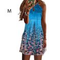 thumbnail image 4 of Hi,Fancy Robe Courte Décontractée Imprimée Sans Manches Esthétique Élégante Mignonne Robe de Plage Vacances Club Vêtements d'Été Fleur Bleue m, 4 of 6
