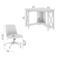 thumbnail image 4 of Key West 34W Small Corner Desk and Chair Set in Washed Gray - Engineered Wood, 4 of 9