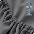 thumbnail image 4 of Bare Home Fitted Sheet - 24" Extra Deep Pocket - Premium 1800 Collection - Twin, Gray, 4 of 7