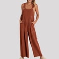 thumbnail image 1 of zanvin Pantalons pour Femmes, Liquidation Combinaison Sans Manches à Bretelles Décontractée Mode Été Unie, 1 of 5