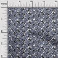 thumbnail image 2 of oneOone Rayon Medium Blue Fabric Tropical Texuredd Leaf Sewing Material Print Fabric by The Yard 56 Inch Wide, 2 of 4