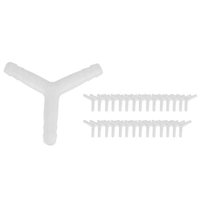 30Pcs Aquarium Air Valve Connector 8/4MM Straight 3 Way LShape Plastic Connecting Tube(8MM 3 Way Connector )