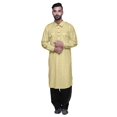 thumbnail image 1 of Atasi Mens Rayon Pathani Kurta Solid Salwar Set Printed Punjabi Kurta For Men, 1 of 5