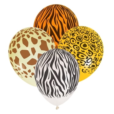 Way to Celebrate! 8 ballons en latex safari multicolores de 30 cm