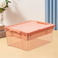 thumbnail image 4 of Toy Storage Containers with Lids,Brick Shaped Kids Toy Organizer Box, Plastic Clear Stackable Toy Bin Chest for Building Block Dolls,Toys Storage Organizer Bins, Building Blocks Storage, 4 of 4