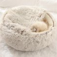 thumbnail image 4 of Esquirla Lit pour Animal Coussin pour Chien Chat à Capuche Autochauffant Café 50 cm, 4 of 8