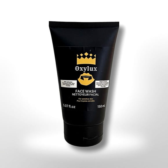 Nettoyant pour le Visage pour Hommes, Nettoyant Quotidien, Nettoyant Exfoliant pour le Visage, Élimine l'Huile et les Impuretés, Nettoyant Naturel pour le Visage pour Points Noirs et Acné, Peau Sensible, Sans Parfum