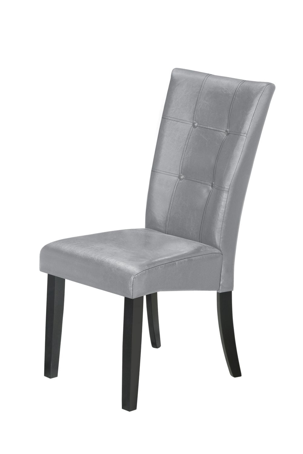 CHAISES DE SALLE A MANGER AERYS WINSOR EN PU GRIS (LOT DE 2