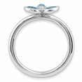 thumbnail image 2 of Bague Fleur Topaze Bleue en Argent Sterling Stackable Expressions Taille 8, 2 of 3