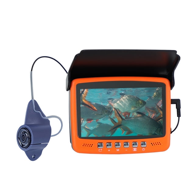 Caméra sous-Marine de Pêche sur Glace HD 1000, Écran IPS 4,3 Pouces, Détecteur de Poissons avec 8 Lumières Infrarouges, Peut s'Allumer/s'Arrêter, Vision Nocturne et Conception Étanche