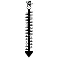 thumbnail image 1 of JASKFLY Snow Ruler 24 Inch Metal Snow Gauge for Outdoor Christmas Holiday Decoration with Snowflake Design,Home Decor|Iron,G, 1 of 9