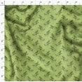 thumbnail image 4 of Soimoi Green Velvet Fabric Branch & Bird Text Print Fabric by Yard 58 Inch Wide, 4 of 5