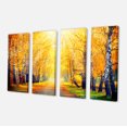 thumbnail image 2 of Designart - Arbres Jaunes d'Automne dans un Rayon de Soleil - Grande Impression sur Toile de Paysage, 2 of 3