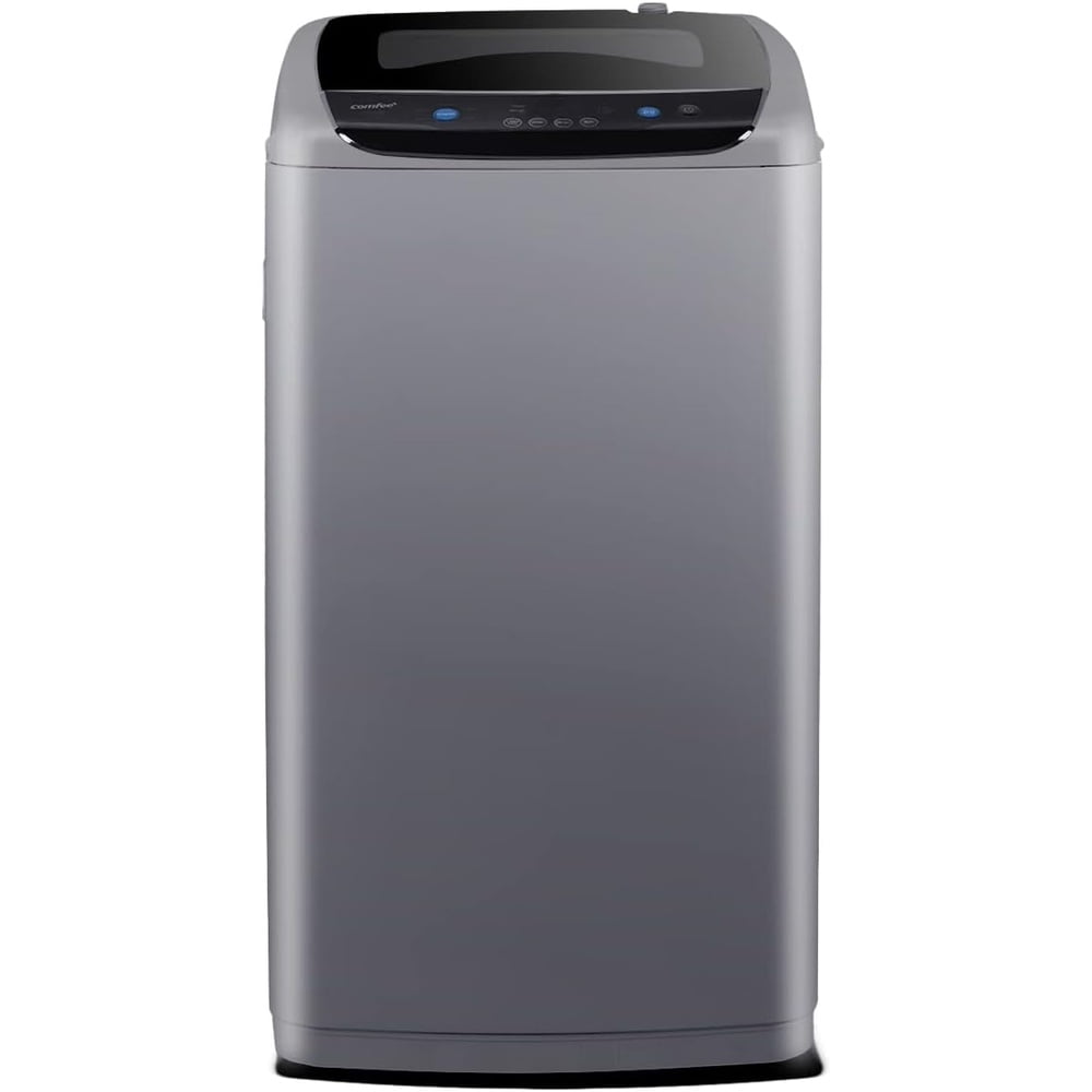 COMFEE' Portable Washing Machine, 1.0 Cu.Ft (IEC) Compact Washer with LED Display, Fully Atomatic Wash Cycles, 2 Built-in Rollers, Space Saving, Ideal Laundry, Magnetic Gray, Large (CV10DP