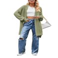 thumbnail image 1 of Women‘s Autumn Solid Color Long Sleeve Open Front Knitwear Sweater, 1 of 4