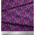 thumbnail image 2 of Soimoi Rayon Fabric Moroccan Damask Printed Fabric 1 Yard 42 Inch Wide, 2 of 3