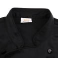thumbnail image 1 of Men Women Double Breasted Short Sleeve Chef Coat Unisex Chef Restaurant Cook Uniform L Black Short Sleeve, 1 of 9