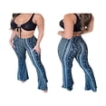 thumbnail image 3 of Pantalon Taille Haute Femme Amincissant Décontracté Fête Rue Printemps Droit Rétro Imprimé Floral, 3 of 7