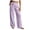 Purple, variant on JYnXIANTI Women's Pants Lightweight High Waist Tie Front Trousers Breathable Thin Summer Pants Loose Beach Vacation Clothes