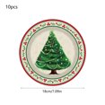 thumbnail image 3 of Vaidha Ensemble de Fournitures pour Fête de Noël / 10 Assiettes en Papier Rouges 7 et 9 Pouces / 10 Gobelets en Papier / 20 Essuie-Tout / Vaisselle Jetable pour les Fêtes pour Rassemblements et Événements, 3 of 6