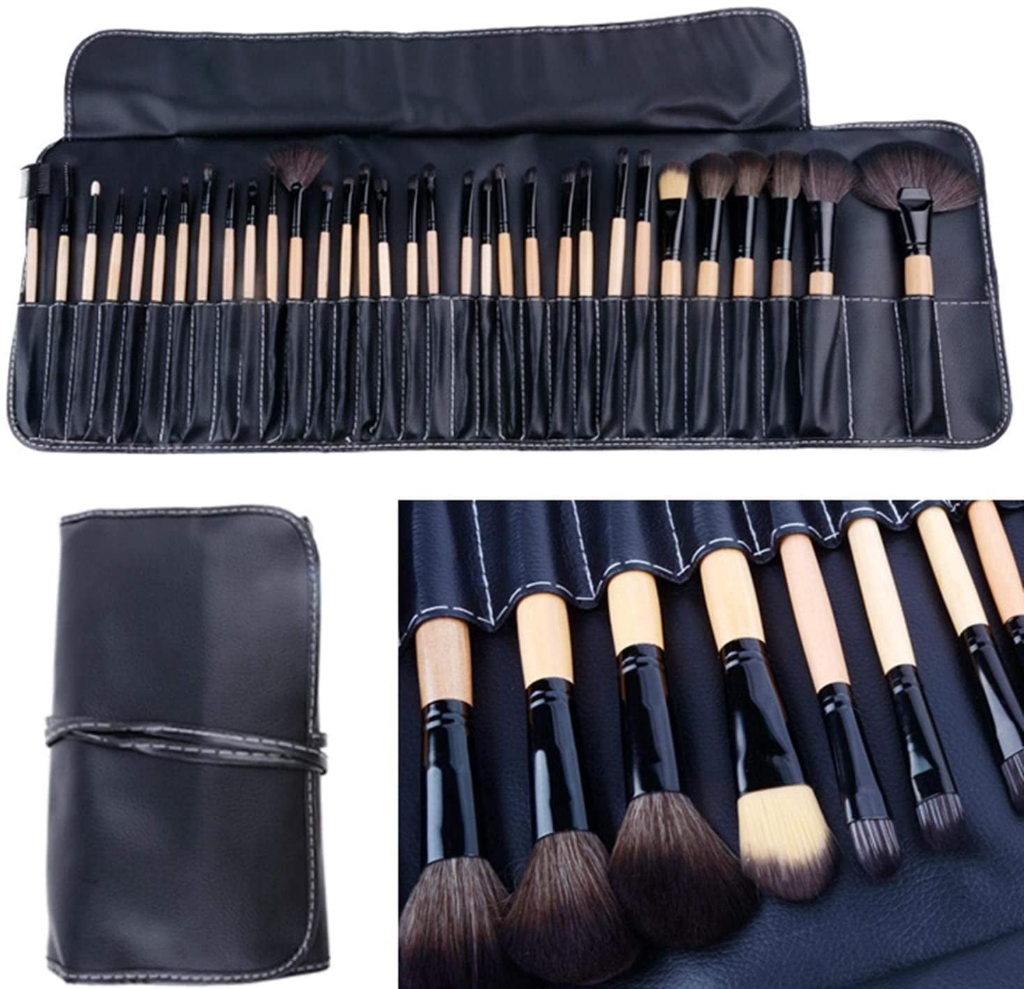 Makeup Brush Set of 32 Professional brushes Cosmetics Professional Essential Make Up Brush Set Kit with Bag