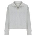 thumbnail image 4 of MeetoTime Half Zip Sweatshirt for Women Fall Casual Drop Shoulder Long Sleeve Pullover Tops, 4 of 5
