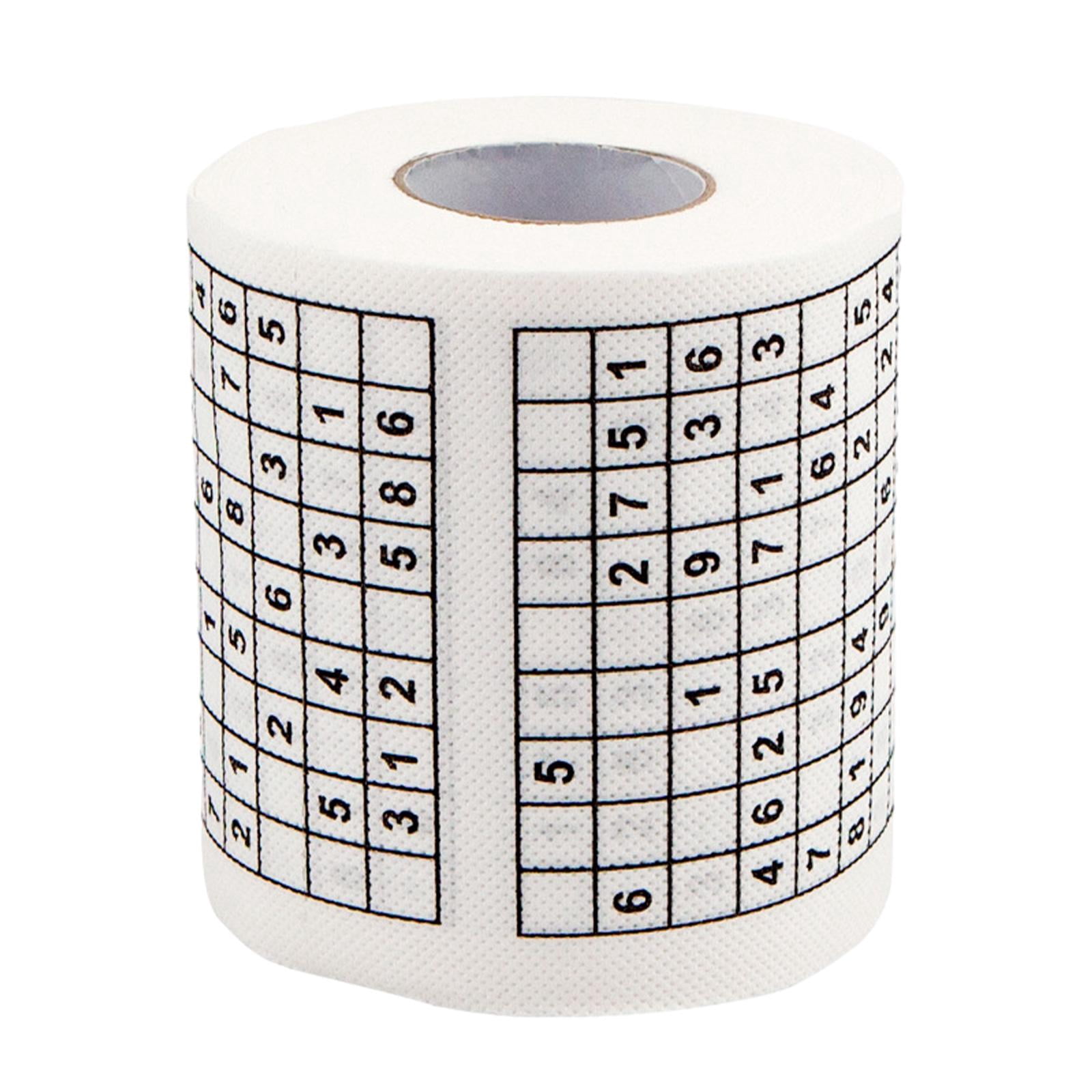 Rongfmy Sudoku Toilet Paper Roll Bathroom Tissue Paper Home Decor Funny Sudoku Paper