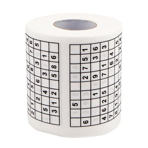 Rongfmy Sudoku Papier de toilette rouleau Papier de salle de bains Papier de maison Decor drôle Sudoku Paper