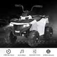 thumbnail image 2 of Gymax Kids Ride On Car 6V Battery Powered ATV w/4 Anti-skid Wheels Music Player White, 2 of 8
