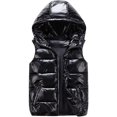 thumbnail image 1 of LinYooLi Short Down Vest for Women Sleeveless Winter Shiny Puffer Vest Coats Fashionable Jacket 2022, 1 of 5