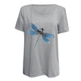 thumbnail image 3 of Pompotops 2021 T-shirt Mode pour Femmes Nouveau Grande Taille Ample Imprimé Mode Manches Courtes, 3 of 6