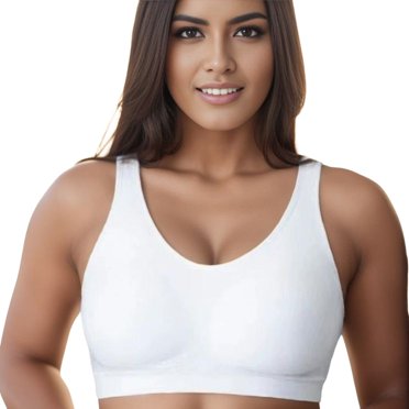 FhsagQ Bra Plus Size Bras for Women 3X Women'Scompression Wirefree High Support Bra for Women Small to Plus Size Everyday Wear Exercise and Offers Back Support Bras for Women Plus Size Red White XL