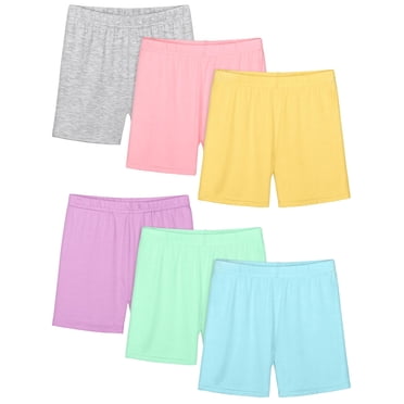 fatyb Lot de 6 Shorts de Vélo pour Filles Shorts pour Enfants sous Robe Shorts de Danse Shorts d'Été Doux Shorts Multicolores pour Filles