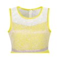 thumbnail image 4 of Robe Fille Jaune en Chiffon Demoiselle d'Honneur Danse Bal Robe Maxi 10 Ans, 4 of 7