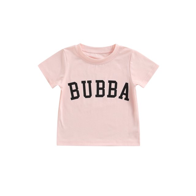 Kmbangi Enfants T-shirt Tops Lettre Impression Manches Courtes Col Rond Été Respirant Tops
