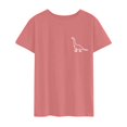 thumbnail image 3 of WEIYLL Womens T-Shirts Small Dinosaur Print Pink Blouse Sizes S, 3 of 3