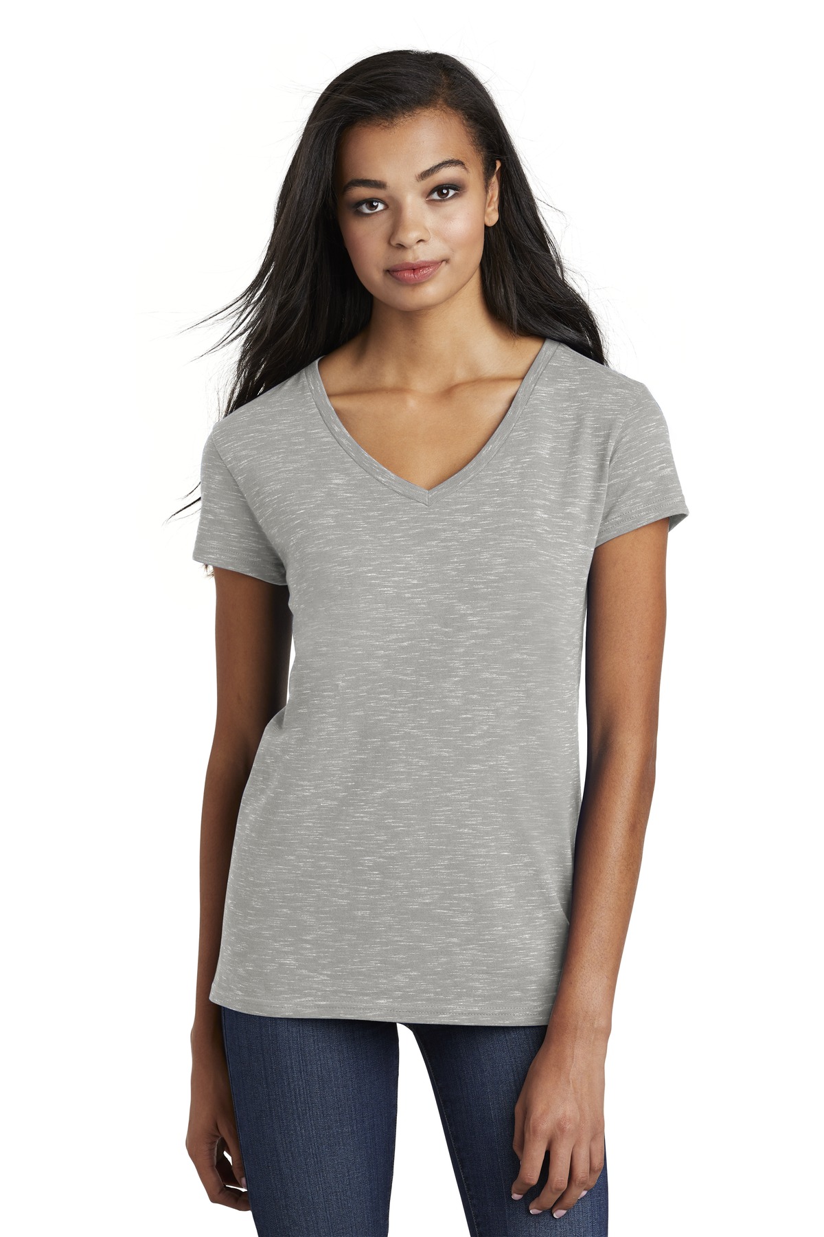District Tee-Shirt Col en V Médaille pour Femmes. DT664