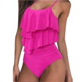thumbnail image 1 of HAWEE Womens Tankini Swimsuits High Waisted Bathing Suits Tummy Control Ruffled Top Swimwear Two Piece Swimming Suits, 1 of 4