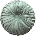 thumbnail image 1 of Coussin Rond en Velours pour la Maison, Décoration, Coussin Rond Plissé pour Canapé, Chaise, Lit, Voiture (Vert), 1 of 5