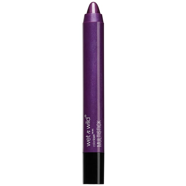 COLORICON MULTISTICK- ROYAL SCAM by wet n wild, a purple multifunctional makeup stick with a velvety cream-to-powder formula for lips, eyes, and cheeks, featuring a twist-up design and black base cap, suitable for on-the-go touch-ups