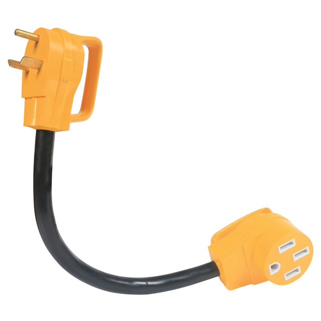 Power Grip Rv 55183 Bilingual Dogbone Electrical Adapter, 125 V, 30 A Male to 50 A Female, 3750 W