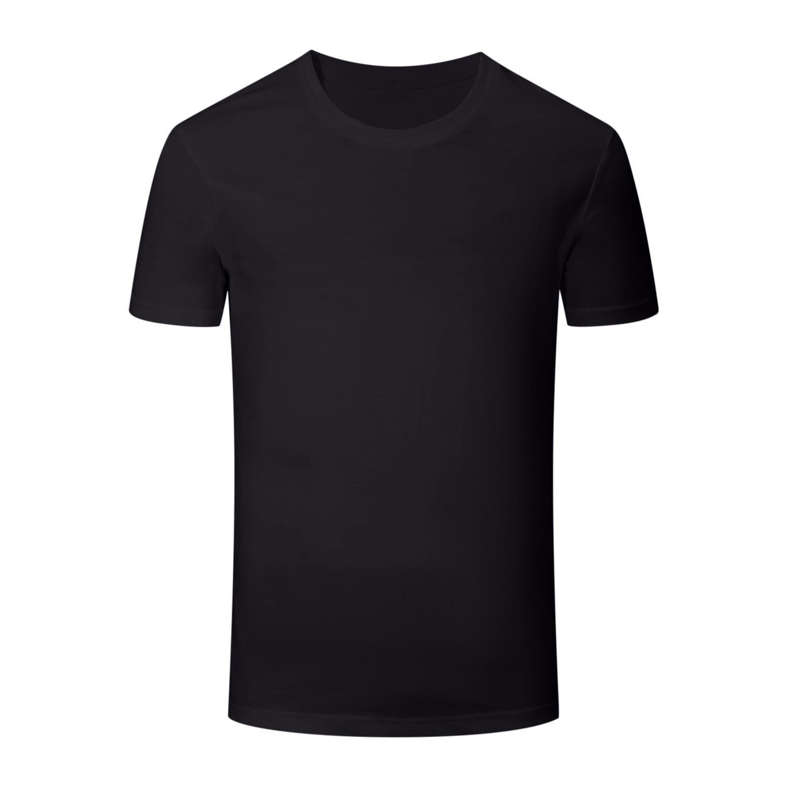 RKSTN Mens Shirts 2024 Summer Short Sleeve Breathable Soft Lightweight Shirts Solid Color Round Neck Blouse Tops