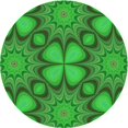 thumbnail image 1 of Ahgly Company Tapis Rond Lavable en Machine Intérieur Transitionnel Vert Lime, 4 Pieds Rond, 1 of 7