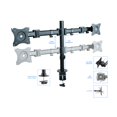 thumbnail image 4 of Rocelco 37.5" Deluxe Height Adjustable Standing Desk Converter with Dual Monitor Mount and Anti Fatigue Mat BUNDLE - Sit Stand Up Computer Workstation Riser - Keyboard Tray  (Black), 4 of 9
