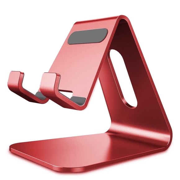 CreaDream Support de Téléphone pour Bureau, Support de Téléphone Cellulaire, Support de Bureau en Aluminium Compatible avec Switch, Tous les Téléphones Intelligents, iPhone 16 15 14 13 12 Pro Max Mini-Rouge