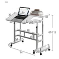 thumbnail image 3 of YUSAZENS Small Mobile Standing Desk, Compact Rolling Desk with Adjustable Height for Home Office and School Use, Easy to Move, 3 of 9